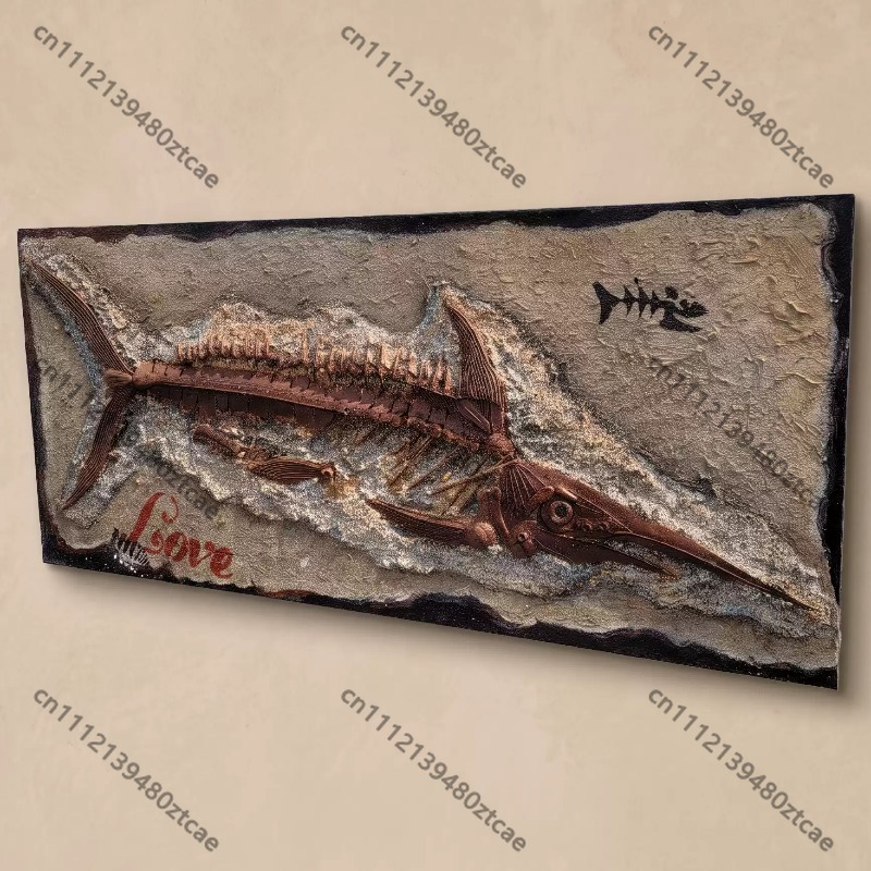 3D Metal Tin Plate Fish Bone F - Art Craft Bar 评论和价格